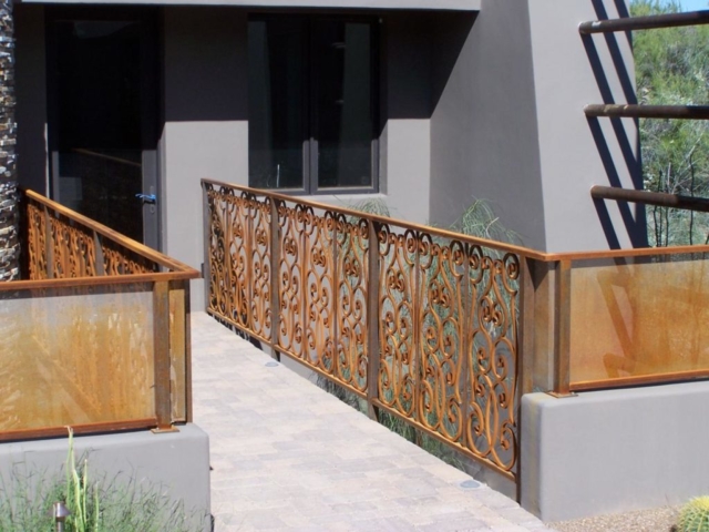 Natural Rust Forged Railing