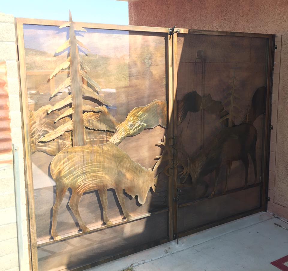 gate for outdoor patio area in a tucson home